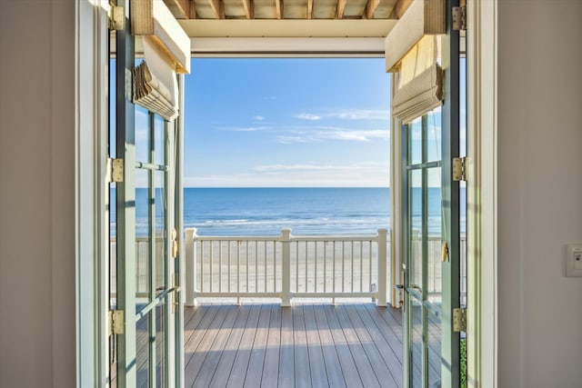 4223 Swashbuckle, Galveston, TX 77554 - balcony featuring view of water and beach