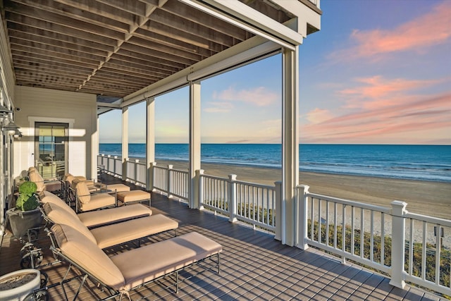 4223 Swashbuckle, Galveston, TX 77554 - view of patio with view of water and beach