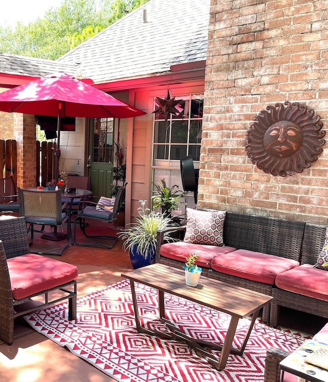 8819 W Rayford Rd, Tomball, TX 77375 - view of patio featuring an outdoor hangout area and outdoor dining space