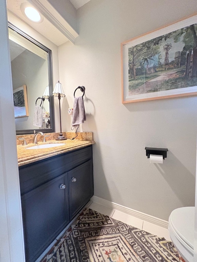 8819 W Rayford Rd, Tomball, TX 77375 - half bath featuring vanity and tile patterned floors