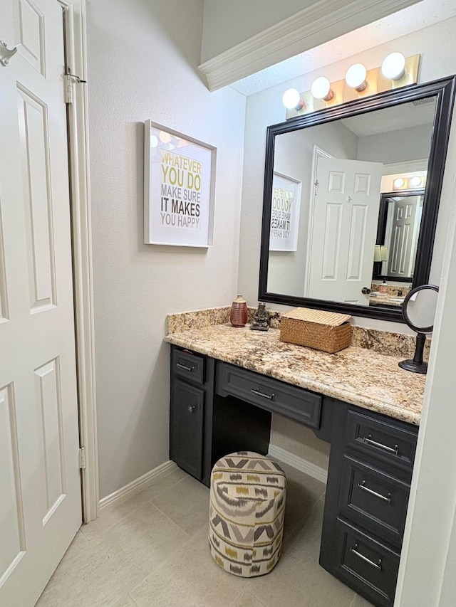 8819 W Rayford Rd, Tomball, TX 77375 - bathroom featuring vanity and baseboards