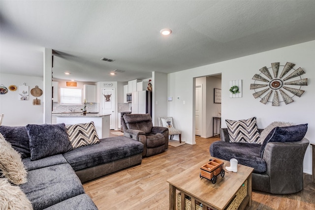 1007 Cozumel Emerald, San Antonio, TX 78253 - living area with light wood-type flooring and recessed lighting