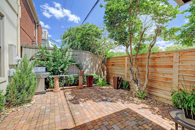 1229 Ripple Creek Dr, Houston, TX 77057 - fenced backyard featuring a patio area and area for grilling