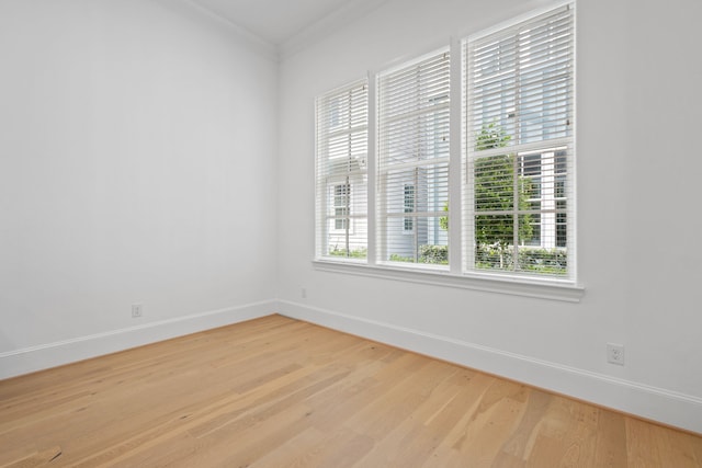 614 Delmar St, Houston, TX 77023 - unfurnished room with light wood-style floors and crown molding