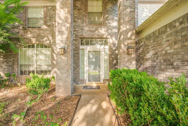 2917 Veva Dr, Pearland, TX 77584 - doorway to property with brick siding