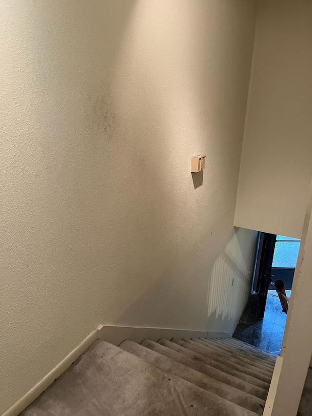 10317 Briar Forest Dr Unit 2/14, Houston, TX 77042 - stairway with a textured wall