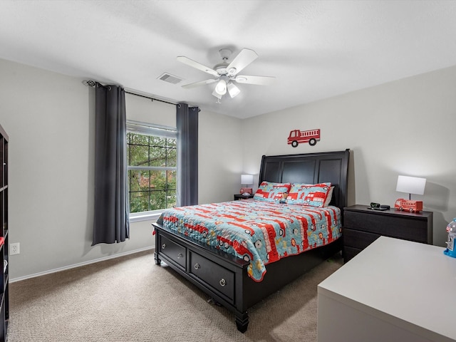 13923 Roanoke Falls Dr, Cypress, TX 77429 - bedroom with carpet floors and a ceiling fan