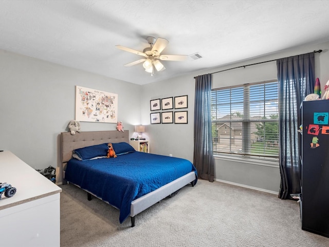 13923 Roanoke Falls Dr, Cypress, TX 77429 - bedroom featuring carpet flooring and ceiling fan