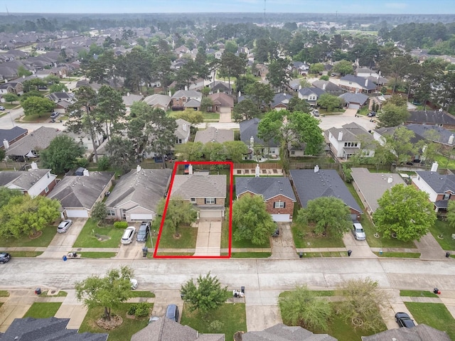 13923 Roanoke Falls Dr, Cypress, TX 77429 - aerial view of residential area featuring property boundaries highlighted