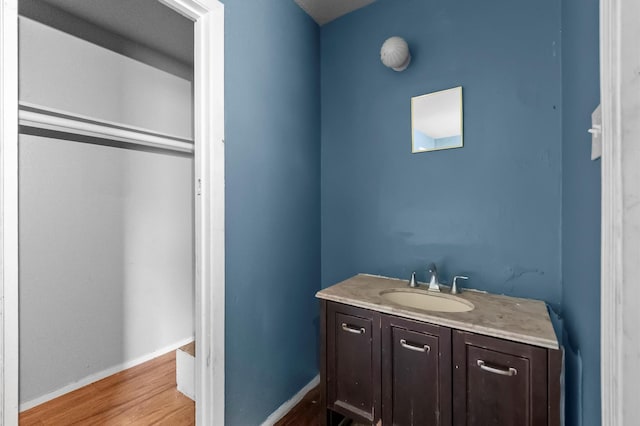 14504 Corpus Christi St Unit 4, Houston, TX 77015 - bathroom with vanity and wood finished floors