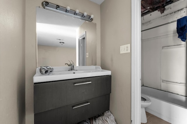 14504 Corpus Christi St Unit 4, Houston, TX 77015 - full bathroom featuring vanity, tile patterned floors, and shower / bath combination