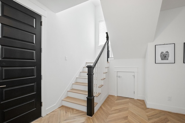 1405 Indiana St Unit B, Houston, TX 77006 - staircase with baseboards