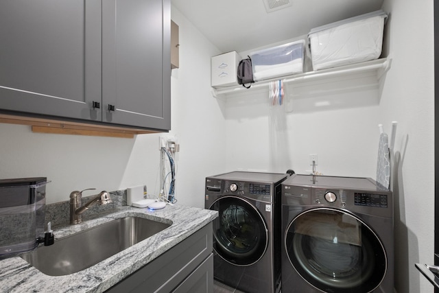 1405 Indiana St Unit B, Houston, TX 77006 - laundry area featuring washer and dryer and cabinet space