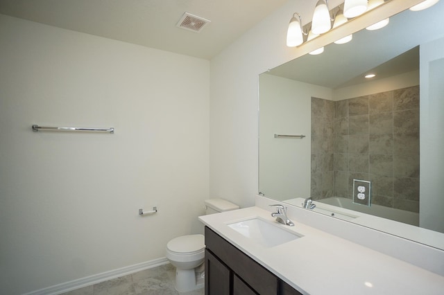 4615 Sabine Creek Way, Katy, TX 77449 - full bathroom with vanity, recessed lighting, and bathing tub / shower combination