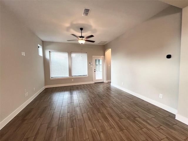 18518 Parkland Xing, Cypress, TX 77433 - unfurnished room featuring dark wood-type flooring and ceiling fan