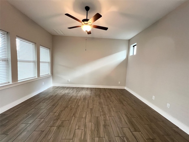 18518 Parkland Xing, Cypress, TX 77433 - unfurnished room with dark wood-type flooring and a ceiling fan