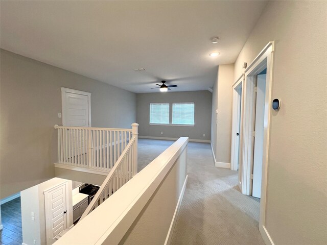 18518 Parkland Xing, Cypress, TX 77433 - hall with an upstairs landing and carpet