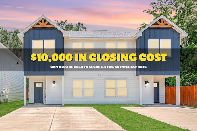 807 Ave J Pl, Conroe, TX 77301 - view of front of home with board and batten siding