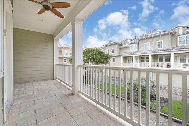 194 W Breezy Way, The Woodlands, TX 77380 - balcony with a residential view and ceiling fan