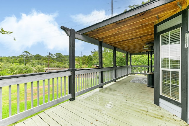 7806 Burgess Rd, Hitchcock, TX 77563 - wooden terrace featuring a lawn