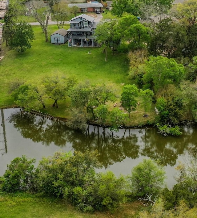7806 Burgess Rd, Hitchcock, TX 77563 - aerial view of property and surrounding area featuring a nearby body of water