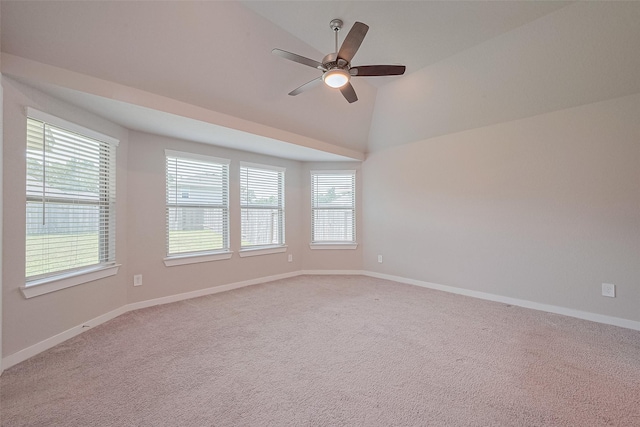 21830 Hickory Springs Ct, New Caney, TX 77357 - carpeted spare room featuring lofted ceiling and ceiling fan
