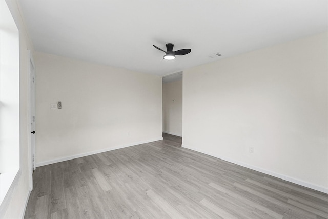 4715 Engleford St, Houston, TX 77026 - unfurnished room featuring ceiling fan and wood finished floors