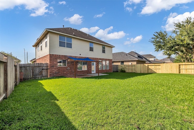 3502 Avalon Spring Ln, Spring, TX 77386 - rear view of house featuring brick siding, a patio, and a fenced backyard