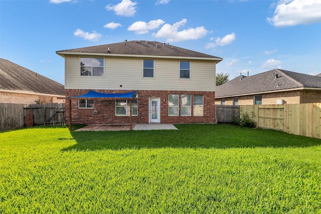 3502 Avalon Spring Ln, Spring, TX 77386 - rear view of property with brick siding, a fenced backyard, and a patio
