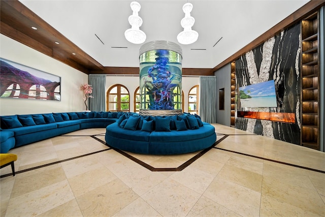 701 W Friar Tuck Ln, Houston, TX 77024 - lobby with recessed lighting and a towering ceiling
