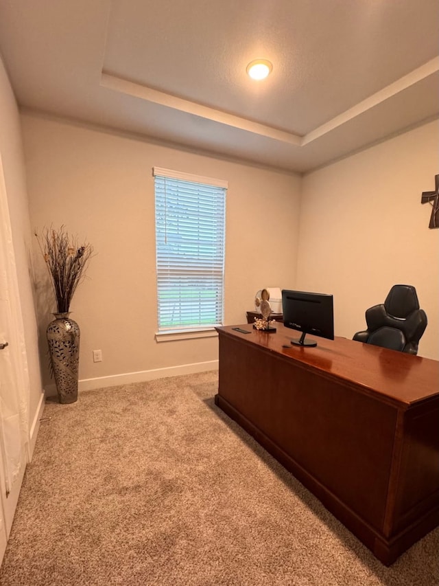 15814 Weston Ridge Dr, Humble, TX 77346 - office with a raised ceiling and carpet