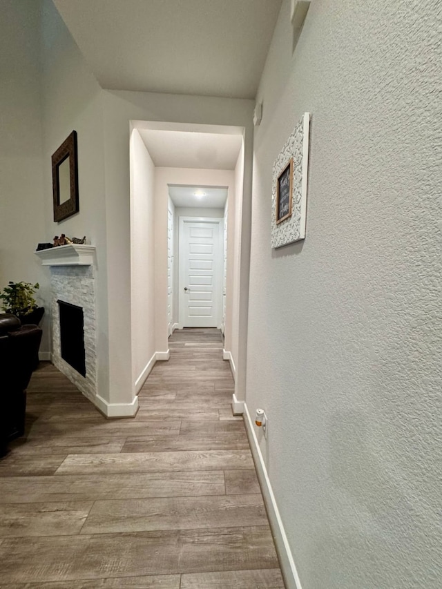 15814 Weston Ridge Dr, Humble, TX 77346 - corridor with wood finished floors and baseboards