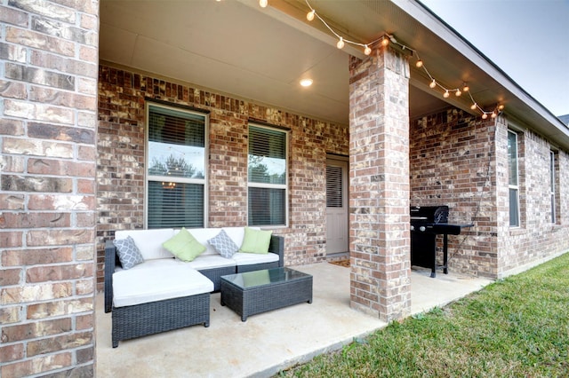12223 Antilles Ln, Conroe, TX 77304 - view of patio with outdoor lounge area and a grill