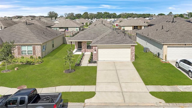 638 E Fairway Lake Dr, Alvin, TX 77511 - view of front of property with brick siding, a residential view, a shingled roof, and a garage