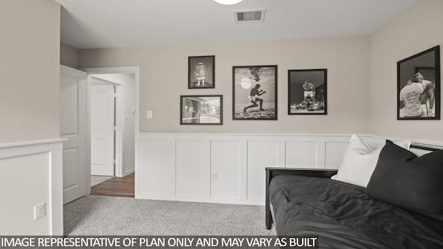 23748 Patchouli Terrace Dr, Splendora, TX 77372 - carpeted bedroom with a wainscoted wall
