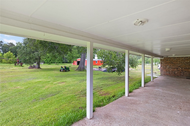 27093 Frye Rd, Splendora, TX 77372 - view of green lawn featuring view of wooded area