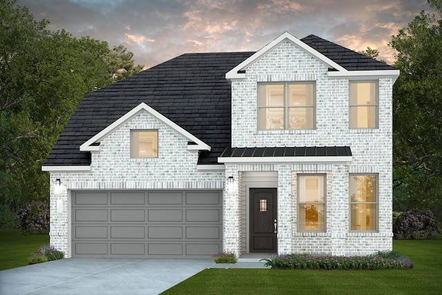 18203 Zemira Ln, Tomball, TX 77377 - view of front facade featuring brick siding, driveway, and a front lawn