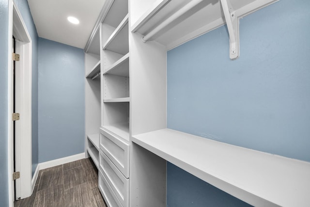743 Eastlake St, Houston, TX 77034 - spacious closet featuring dark wood-type flooring