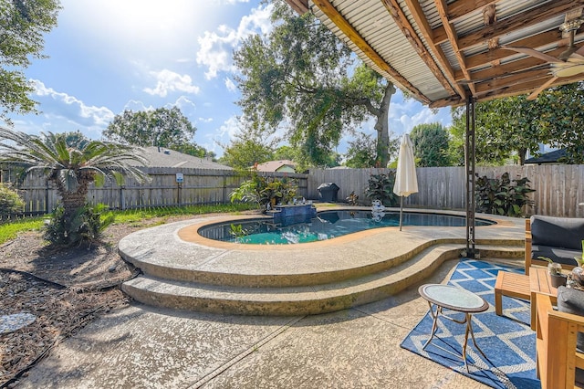 16307 Mango Ridge Ct, Humble, TX 77396 - view of pool with a fenced backyard and a patio