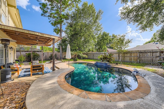 16307 Mango Ridge Ct, Humble, TX 77396 - view of swimming pool with a patio and a fenced backyard