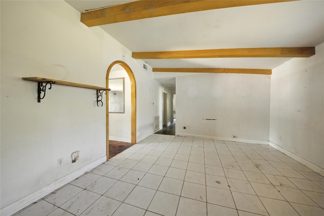 3819 Galway Ln, Houston, TX 77080 - unfurnished room with light tile patterned floors and arched walkways