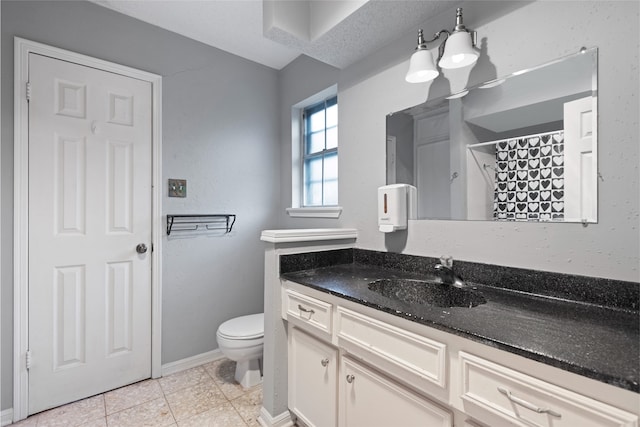 727 Baltic Ln, Houston, TX 77090 - full bath with vanity, a shower with shower curtain, and tile patterned floors