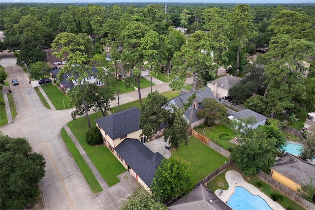 727 Baltic Ln, Houston, TX 77090 - aerial view of property and surrounding area featuring nearby suburban area