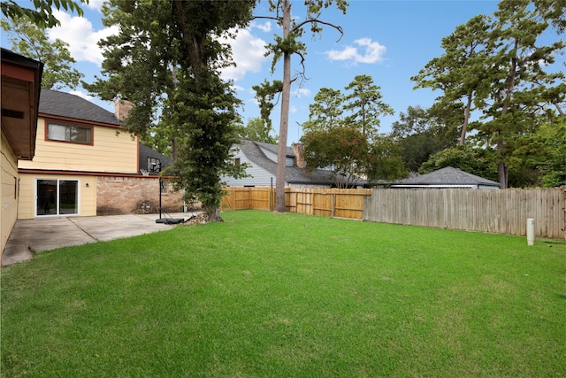 727 Baltic Ln, Houston, TX 77090 - fenced backyard featuring a patio
