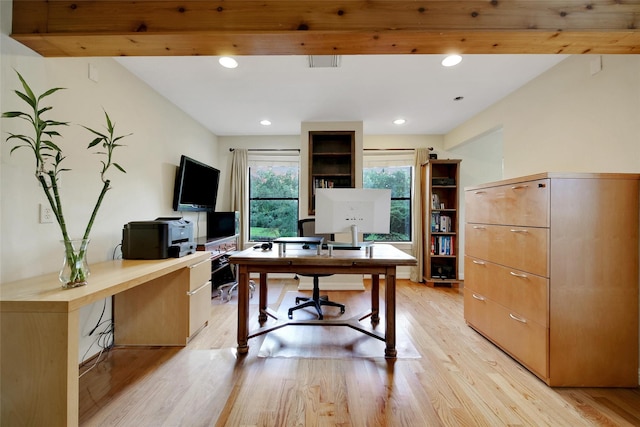 10 Featherfall Pl, Spring, TX 77381 - office space with light wood-type flooring and recessed lighting