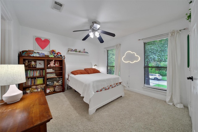 10 Featherfall Pl, Spring, TX 77381 - bedroom with carpet flooring and ceiling fan