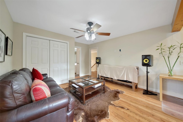 10 Featherfall Pl, Spring, TX 77381 - living area with wood finished floors and ceiling fan