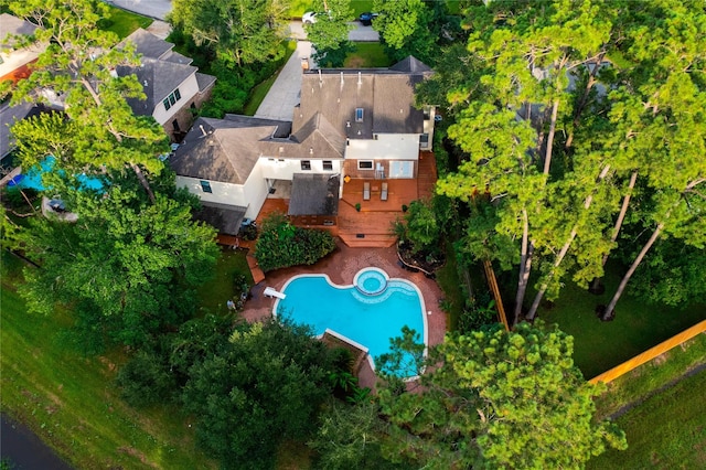 10 Featherfall Pl, Spring, TX 77381 - view of subject property featuring a pool