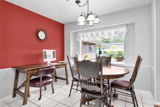 5934 Foresthaven Dr, Houston, TX 77066 - dining room with a chandelier and baseboards