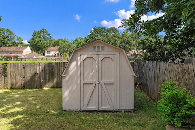4303 Appalachian Trl, Houston, TX 77345 - view of shed featuring a fenced backyard